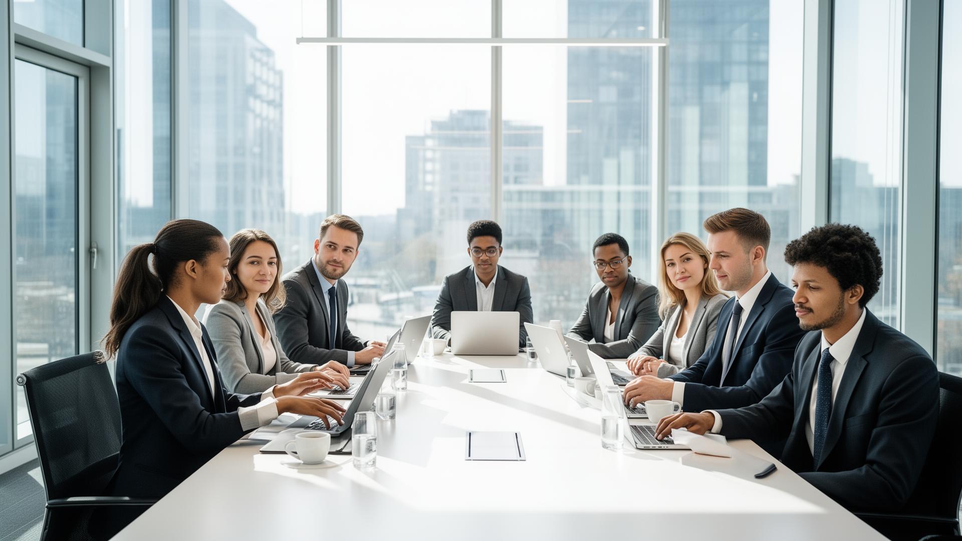 Деловая встреча в конференц-зале